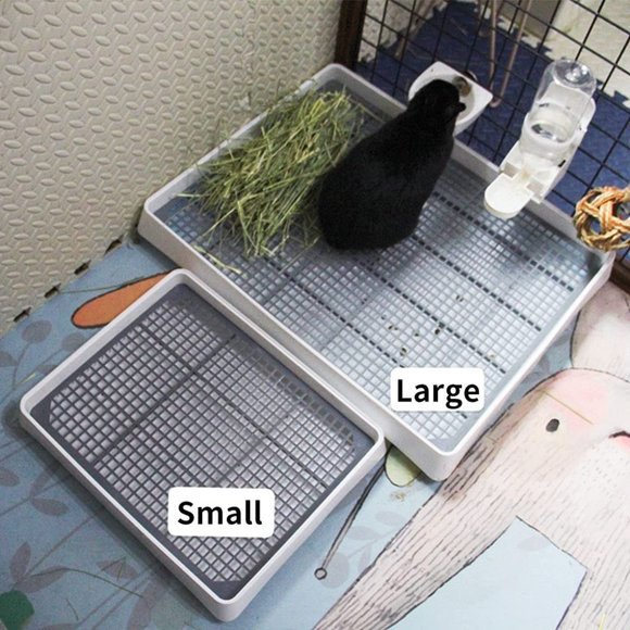 Guinea Pig Rabbit Litter Pan for Cage Bed Large Pet Toilet Pee Trainer New - Picture 10 of 11